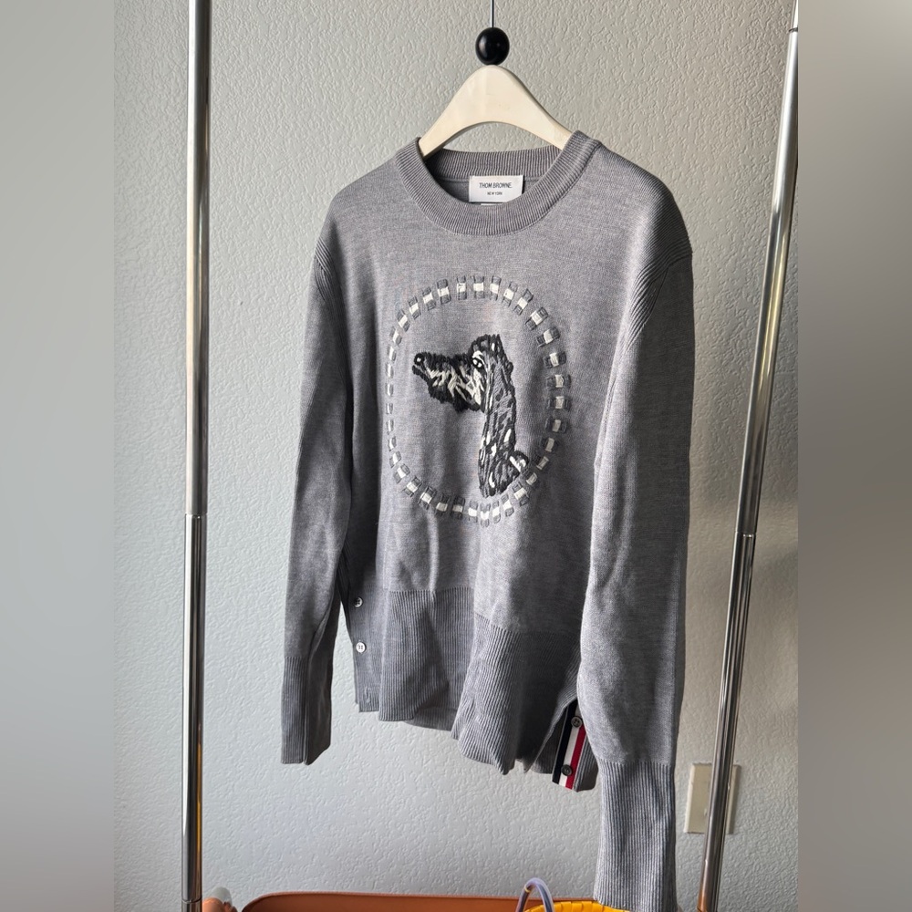 Thom Browne Dog Embroidery Knit Sweater｜100% Wool｜size 4